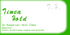 timea hold business card
